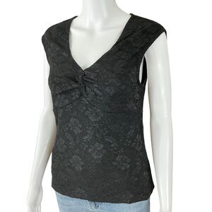 Vintage Rampage Y2K Babydoll Top Size L Black Lace 90s Goth Witchy Wimsigoth